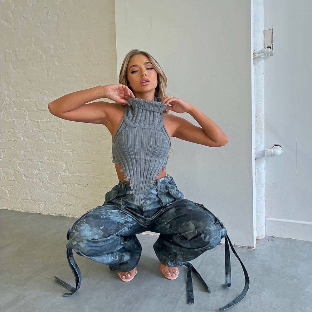 Dark Grey Knit Top